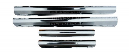 Накладки на пороги Mitsubishi Pajero Sport 2009-2015 Premium